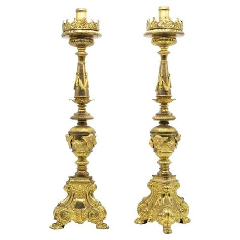 Italienische Barock Kerzenständer 19 Jh 2er Set bei Pamono kaufen