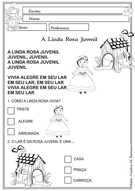 Atividade A Linda Rosa Juvenil Retoedu