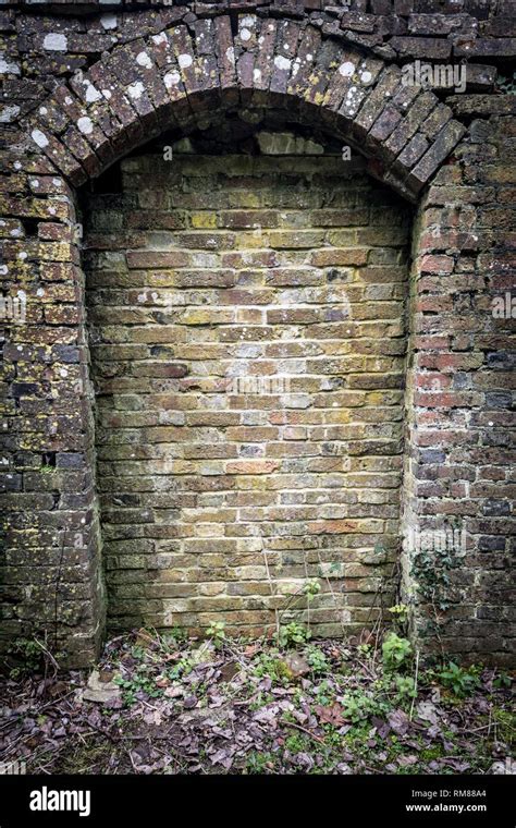 Bricked Up Entrance In Brick Wall Stock Photo Alamy