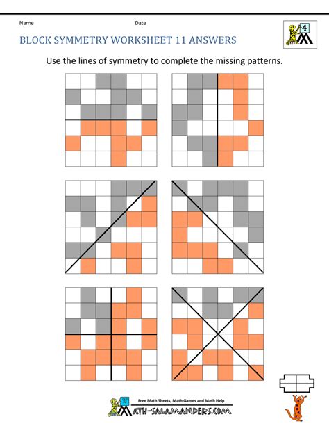 Symmetry Worksheet