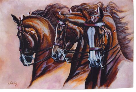 Jeanne Newton Schoborg American Saddlebred Horses Equine Art Oil