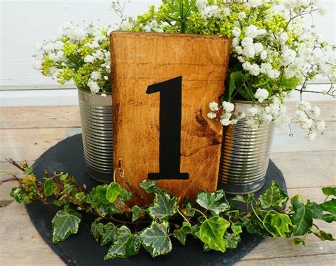 Rustic Wood Wedding Table Numbers Reclaimed Pallet Timber Wedding