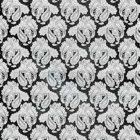 Fabric Polyester Jacquard EU2155 004 Sparkle Paisley Grey Silver Mtl