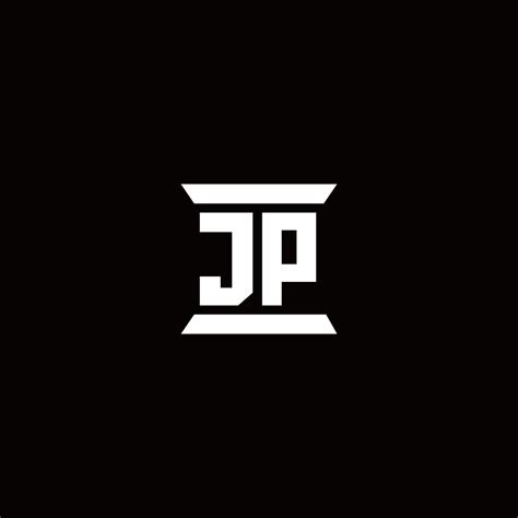 Jp Logo Monogram With Pillar Shape Designs Template 2963170 Vector Art