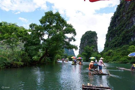 Yangshuo Private Tour 1 Day Yulong River Bamboo Rafting Silver Rock