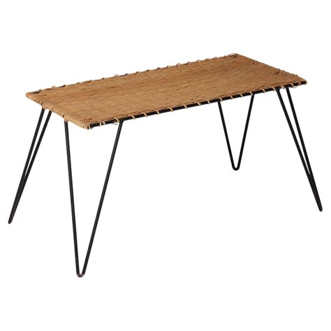 Raoul Guy rattan coffee table For Sale at 1stDibs