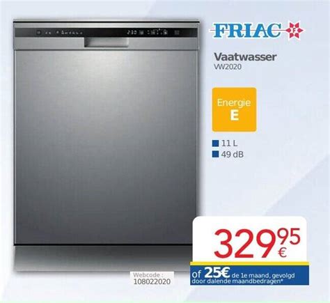 Friac Vaatwasser L Db Promotie Bij Eldi