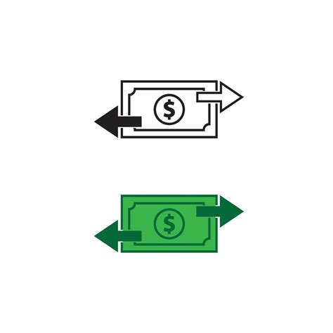 Money Dollar Logo Icon Illustration Colorful And Outline 21003187