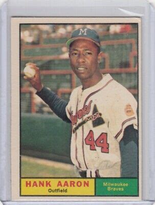 Ch Topps Baseball Card Hank Aaron Milwaukee Braves Exmt Ebay