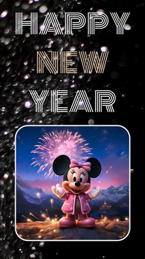 Happy New Year New Years Eve Disney Minnie Maus Frohes Neues