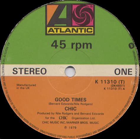 Chic – Good Times – Vinyl (12", 45 RPM, Single), 1979 [r100328] | Discogs