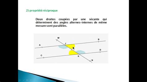 Cours Angles Form S Par Deux Droites Parall Les Et Une S Cante Youtube