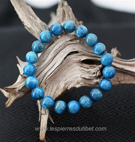 Avis De Jacques C Sur Bracelet Apatite Bleue Perles 10mm