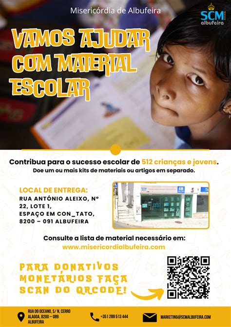 Vamos Ajudar Material Escolar 2024 Santa Casa da Misericórdia de