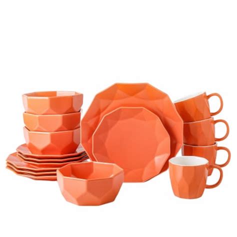 Stone Lain Jamie Porcelain 16 Piece Dinnerware Set Dish Set For 4