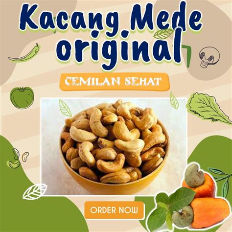 Jual Keripik Buah Cemilan Snack Makanan Ringan Kacang Mede Rasa