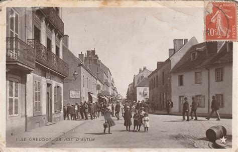 Le Creusot Rue D Autun Carte Postale Ancienne Et Vue D Hier Et