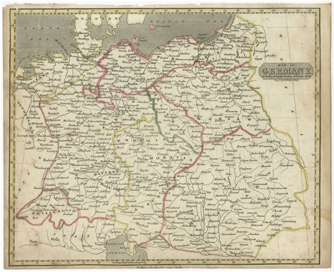 Antique Map of Germany by Walker (c.1820)