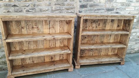 This Beautiful Pair Of Rustic Bookcases Were Made From Reclaimed