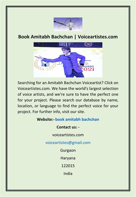 Book Amitabh Bachchan | Voiceartistes.com by Voiceartistes. Com - Issuu