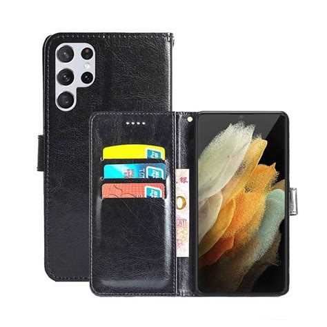 Wallet Cover 3 Kort Samsung Galaxy S22 Ultra Sort Elgiganten