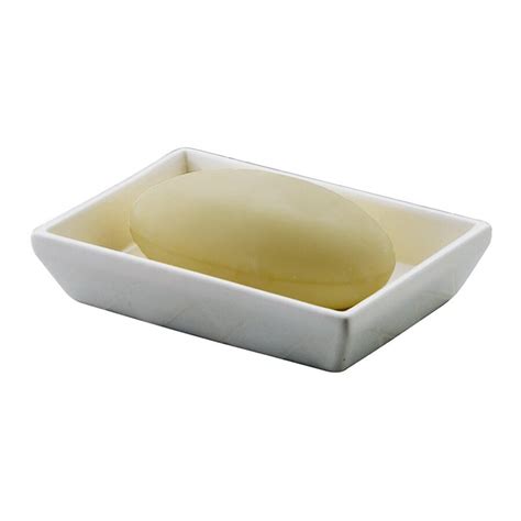 Nameeks Jamila White Ceramic Soap Dish At