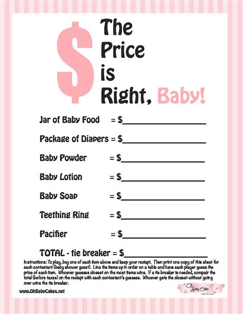 6 Best Images Of Price Is Right Free Printable Template Price Is