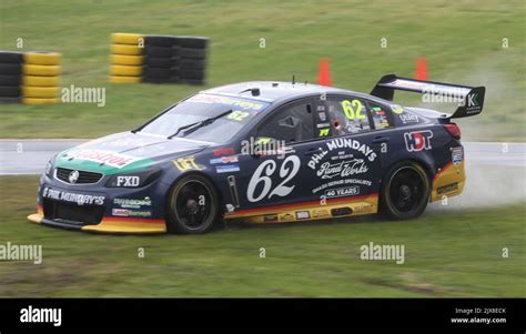 Driver Alex Rullo Leaves The Track In Wet Conditions In The Lucas