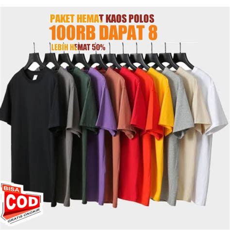 Jual Rb Dapat Kaos Polos Kaos Dewasa Pria Dan Wanita Shopee