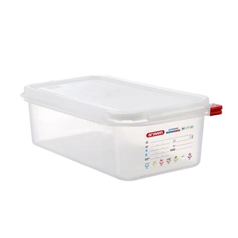 Araven AIRTIGHT CONTAINER POLYPROPYLENE GN1 3 4 2qt TRANSPARENT 12 3