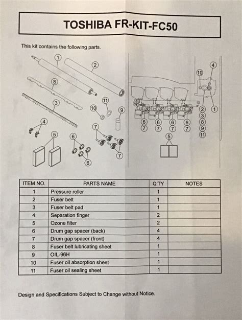 Genuine Toshiba E Studio C Fuser Rebuild Maintenance Kit For Sale