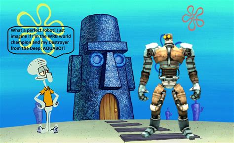 Squidward Spongebob Owns Aquabot Real Steel By Majorturtle258 On Deviantart