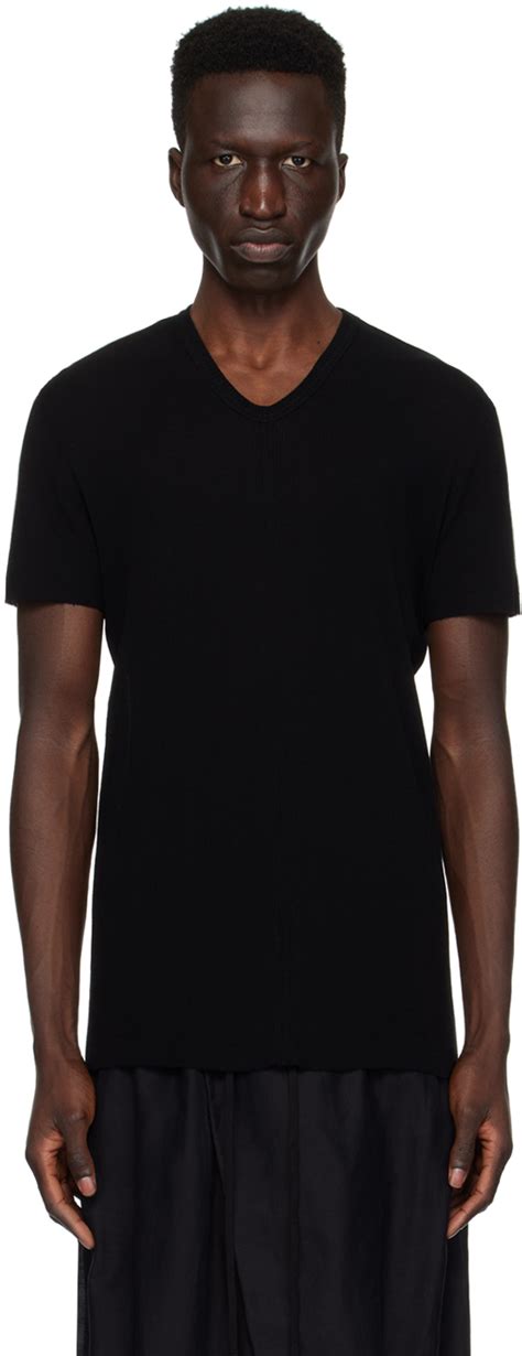 Julius Black Raw Edge T Shirt SSENSE