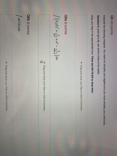 Solved Q6 40 Points Evaluate The Following Integrals You