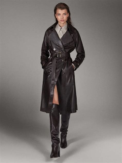 Pin By Commando On Women In Trench Coats Leather Trench Coat