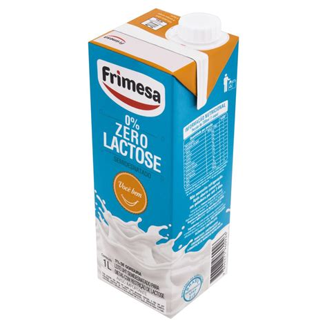 Leite Uht Semidesnatado Zero Lactose Frimesa Caixa Com Tampa 1l Gugão