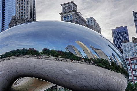 The Bean Sculpture Cloud Gate Millennium Park Chicago Illinois