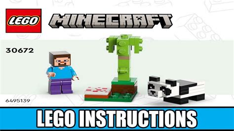 Lego Instructions Minecraft Steve And Baby Panda Youtube