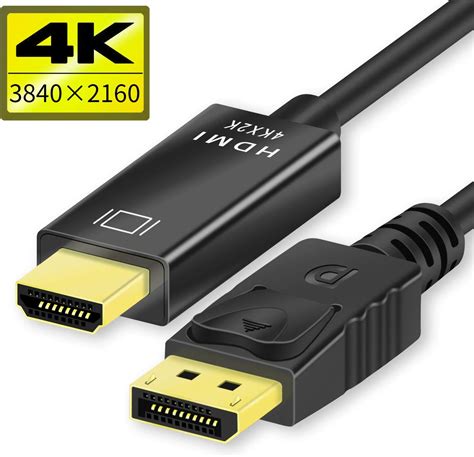 YEHUA Cavo DisplayPort a HDMI 2M ad alta velocità 18Gbps 4K 30hz DP a