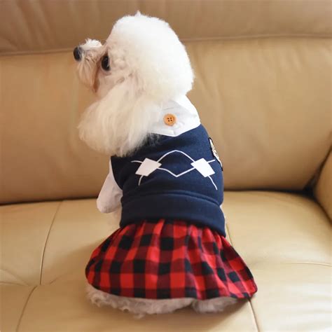 Pet Dog Clothes Puppy School Uniforms Suit For Small Dog Shirt Vest Sweater Jersey Spring Funny ...