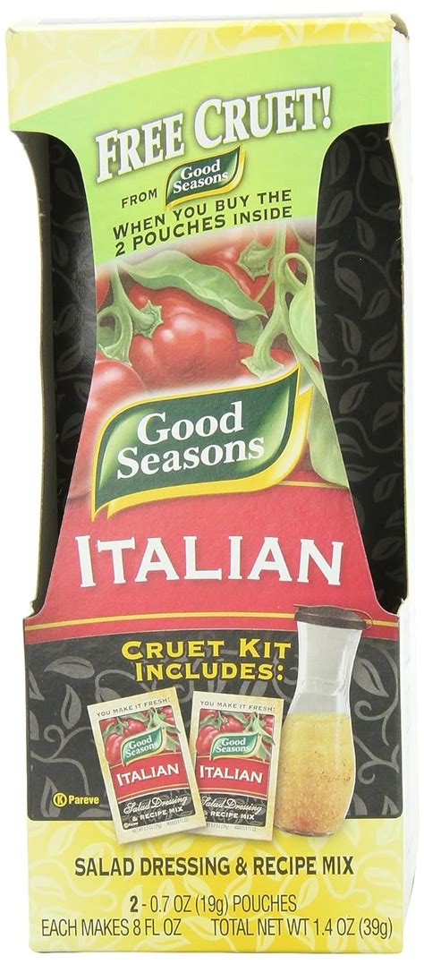 Good Seasons Salad Dressing And Recipe Kit Cruet With 2 Count Italian Dressing Mix