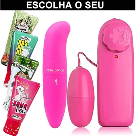 Kit Sex Shop Vibrador Feminino Ponto G Bullet Cápsula Massageador