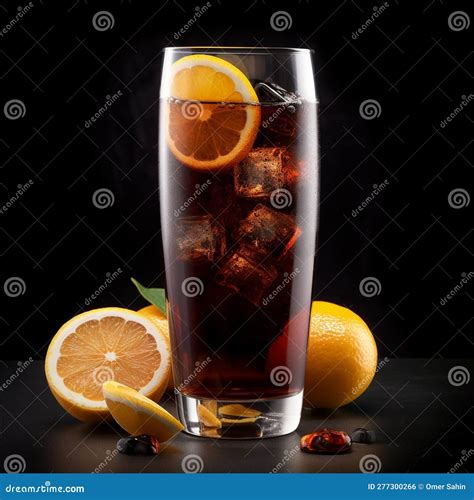 Chinotto Sparkling Drink With Citrus Fruits Stock Photo | CartoonDealer ...