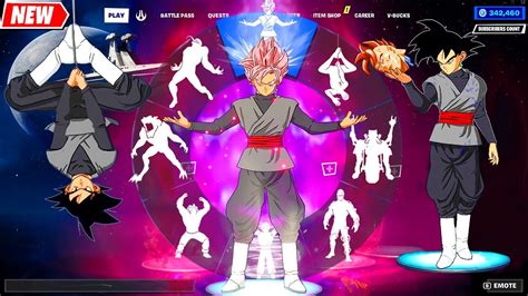 Goku Black Fortnite Doing All Built In Emotes Youtube