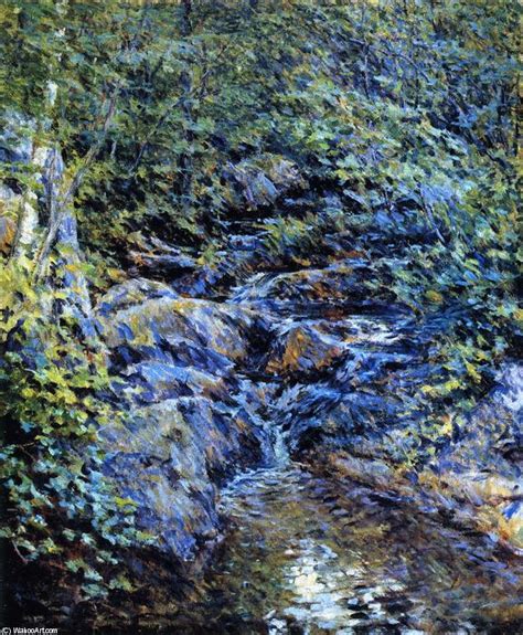 Artwork Replica Landscape With Waterfall By Robert Lewis Reid