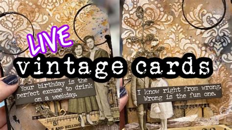 Live Vintage Card Using Lindys Magicals Youtube