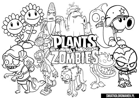 Kolorowanki Plants Vs Zombies Darmowe Kolorowanki Do Druku