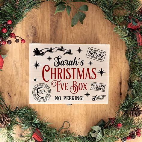 Christmas Eve Box Svg Christmas Eve Crate Svg Diy Xmas Box Etsy