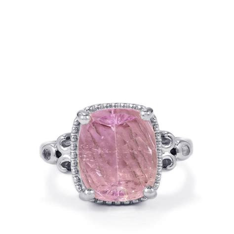 Minas Gerais Kunzite Ceylon Sapphire Sterling Silver Ring Atgw