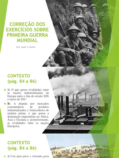 1 Guerra Mundial Exercicios - Exercícios 1 Guerra Mundial , Atividade sobre Conflitos Mundiais – IUQV